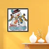 >SALE<Full Embroidery Cotton Thread 14CT Printed Christmas Snowman Cross Stitch35x40cm