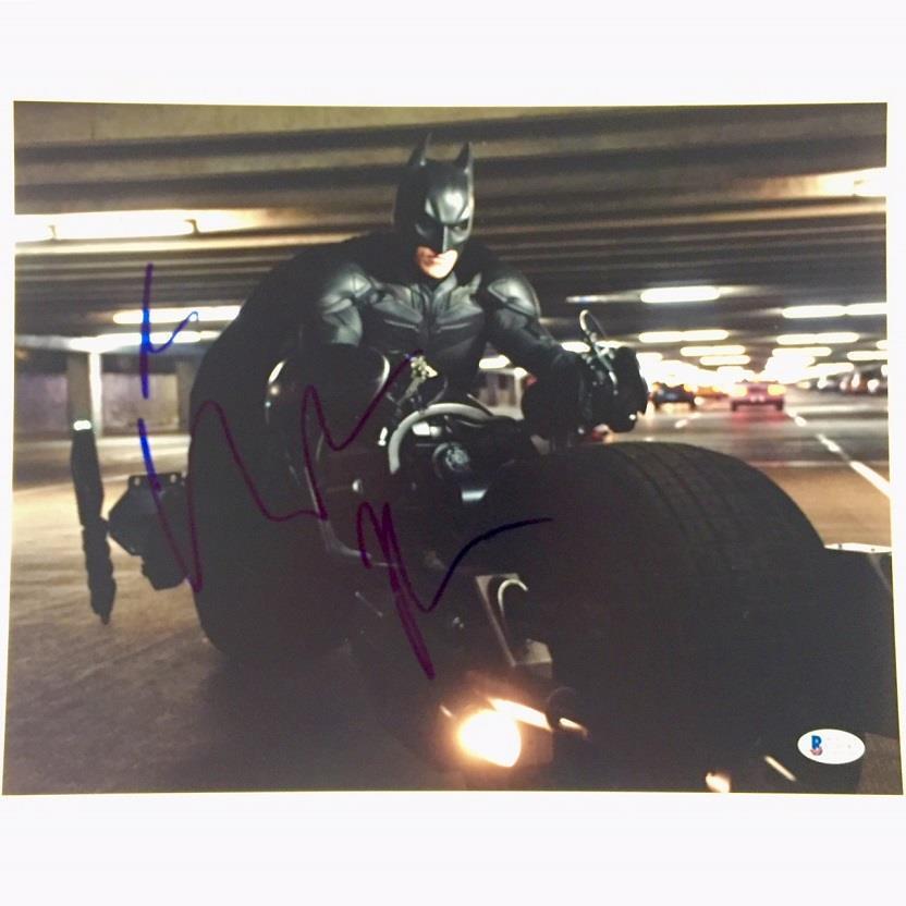 CHRISTIAN BALE Signed BATMAN Dark Knight Rises 11x14 Photo Poster painting BAS COA Beckett PSA