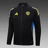 Joyfball 2025/2026 Manchester United Long Zipped Jacket Black Football Jersey 1:1 Thai Quality