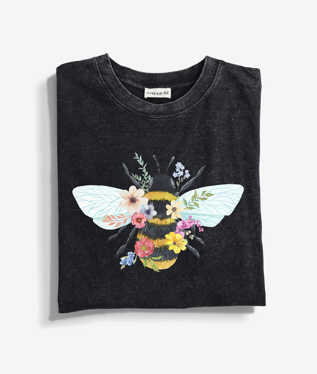 Bee Wildflower Acid Wash T-shirt