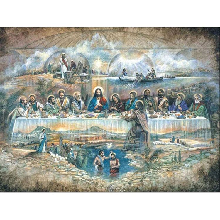 The Last Supper Round Full Diamond Painting 50*40CM