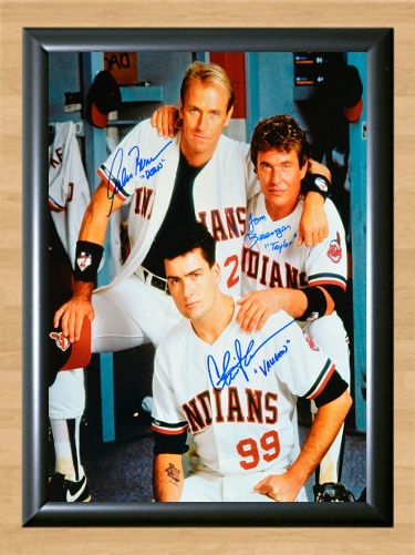 Major League Charlie Sheen Tom Berenger Corbin Bernsen Signed Autographed Photo Poster painting Poster A4 8.3x11.7