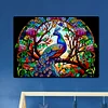Diamond Painting-DIY Full Round Drill Stained Glass Peacock