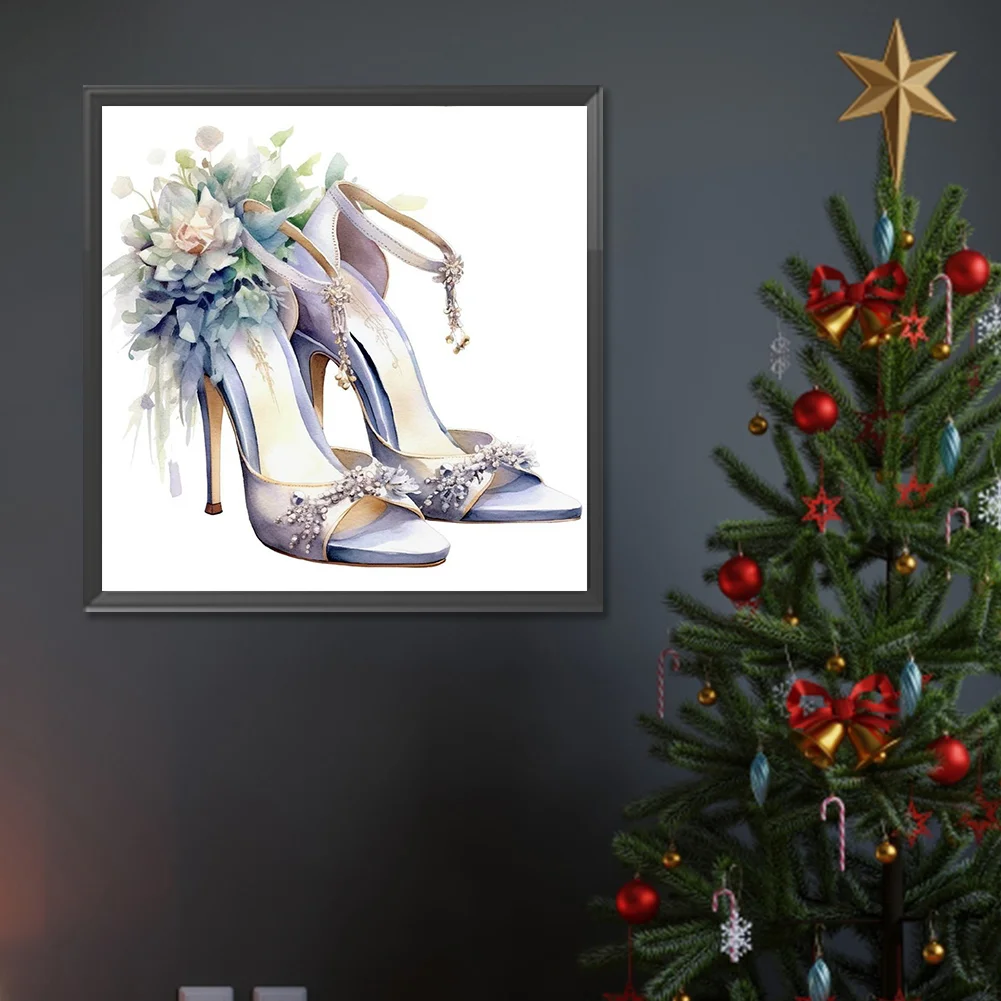 Diamond Painting - Full Round Drill - Flower High Heels(Canvas|30*30cm)