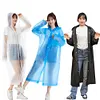10Pcs Rain Ponchos with Drawstring Hood Waterproof Emergency Raincoat for Adults