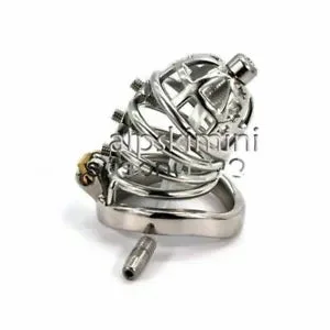 pornhint Pornhint Stainless Steel Male Chastity Cage Locking Belt Restraint Device Screw Spike New