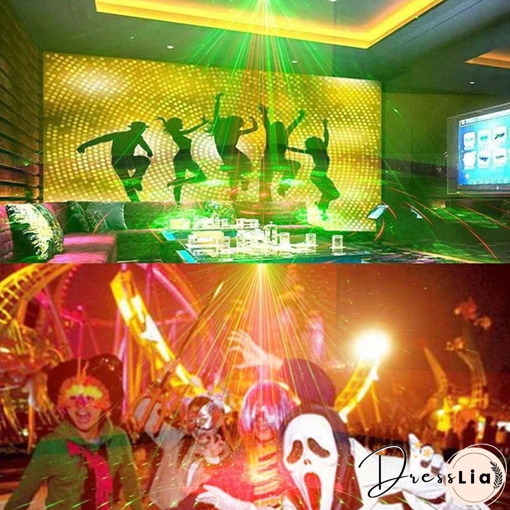 Remote control Outdoor Indoor Waterproof Green & Red Laser Projector Light for Party Landscape Garden Halloween Christmas Decoration Gift