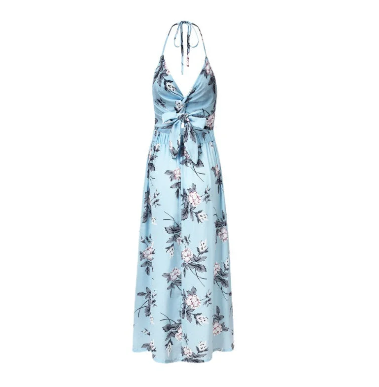 Uveng Fashion Bubble Printed Sexy Long Dresses