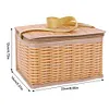 Portable Wicker Rattan Outdoor Camping Picnic Bag Food Container Basket
