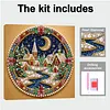 Christmas Eve Framed Pearl Painting Kit 25x25cm for Adults