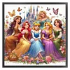 Disney Princesses-11CT Stamped Cross Stitch 50*50cm/19.69*19.69in