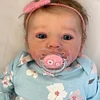 18" Realistic Lifelike Adorable Eyes Opened Reborn Newborn Doll Girl Named Sum With Blue Eyes and Baby Pacifier - RBBI-Myrebornbabydoll® Myrebornbabydoll®
