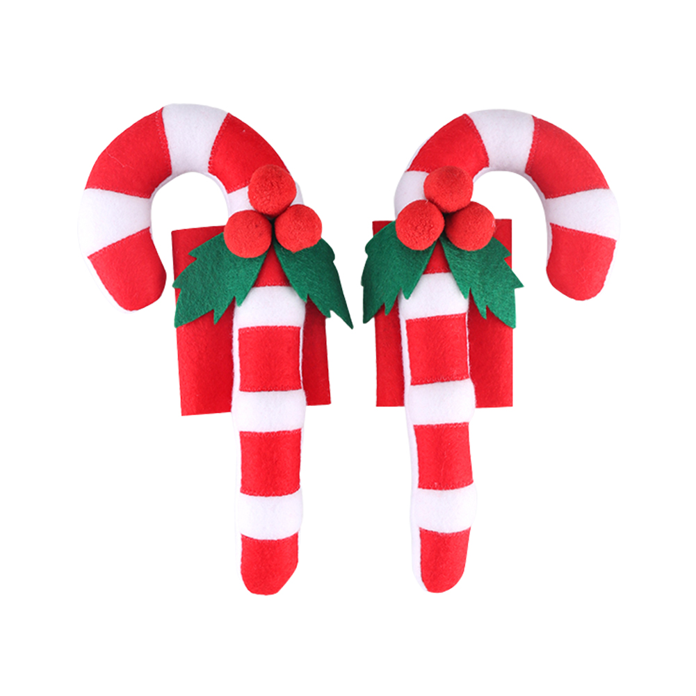 

2pcs Christmas Crutches Refrigerator Handle Door Stick Xmas Ornament Decor, 501 Original