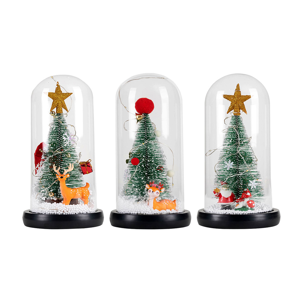 

Christmas Tree in Glass Dome LED Table Night Light Home Office Decor Lamp, 501 Original