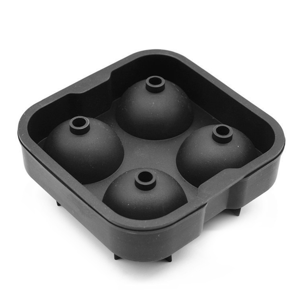 

4 Cell Ice Ball Mould Silicone Trays Whiskey Cube Maker Mold Party Supply, 501 Original