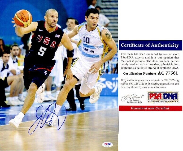 Jason Kidd Signed - Autographed Team USA 11x14 inch Photo Poster painting - PSA/DNA COA