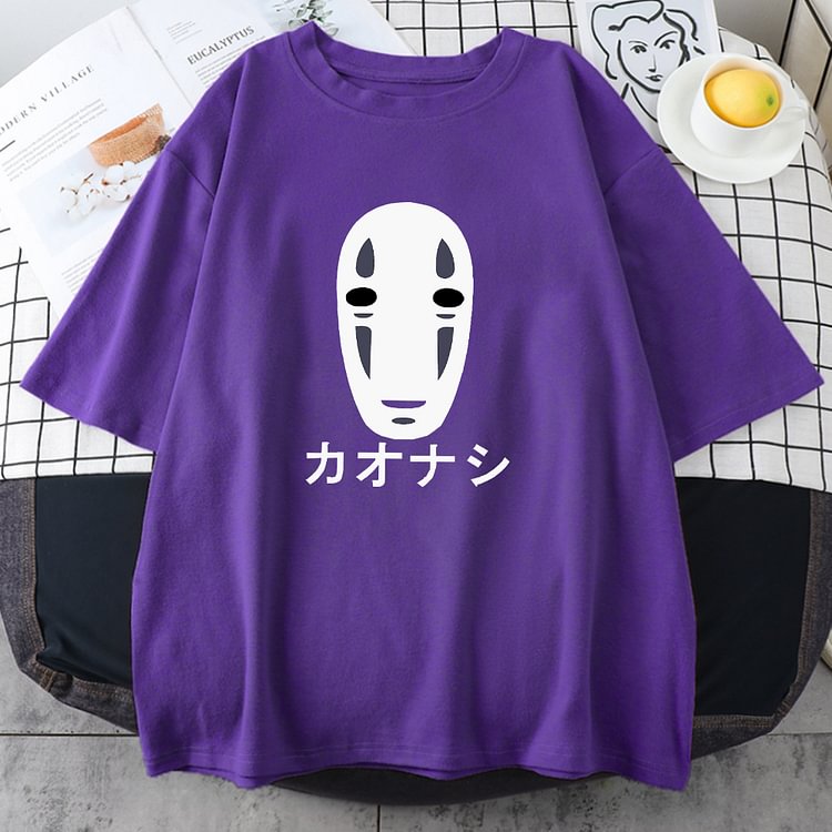 Anime Spirited Away Print Women T Shirts Summer Short Sleeve Loose Oversized Hip Hop Streetwear Tee Shirts Female O Neck Tshirts