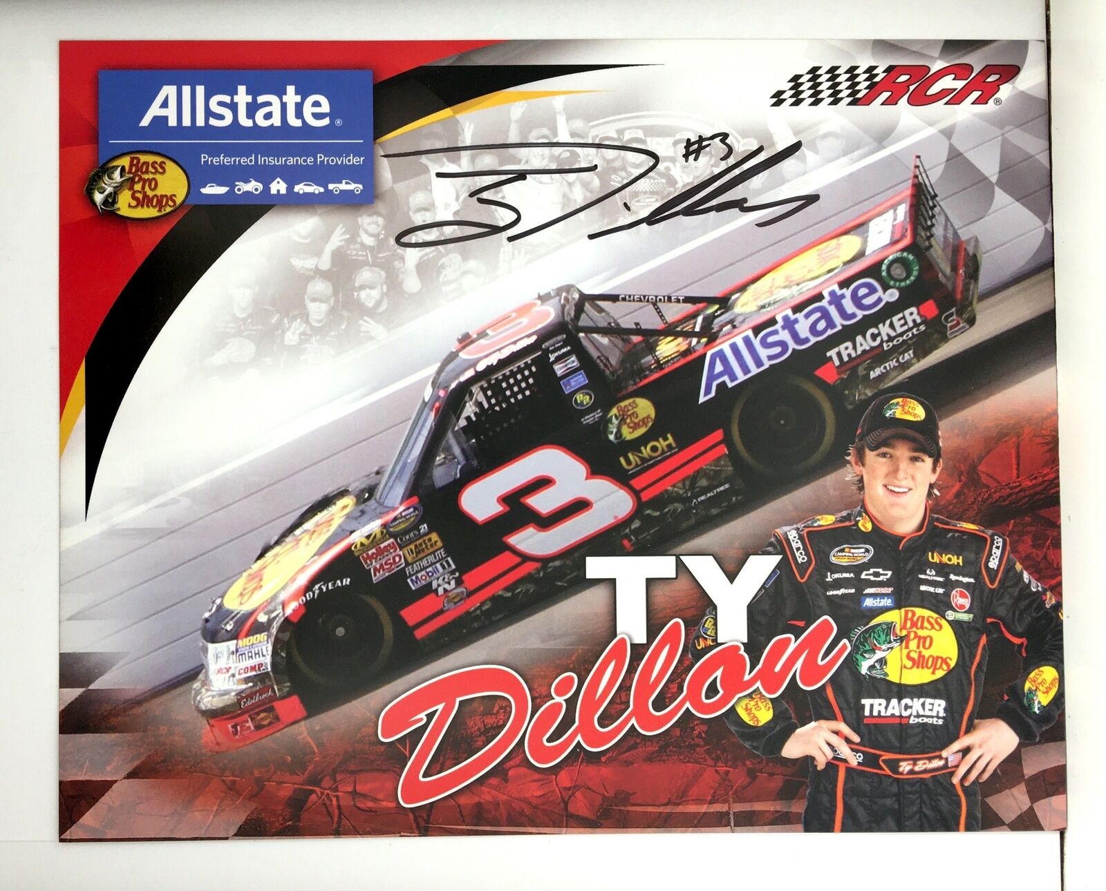 Ty Dillon Signed 8x10 Photo Poster painting Promo Hero Card Postcard NASCAR  SHIP Autograph