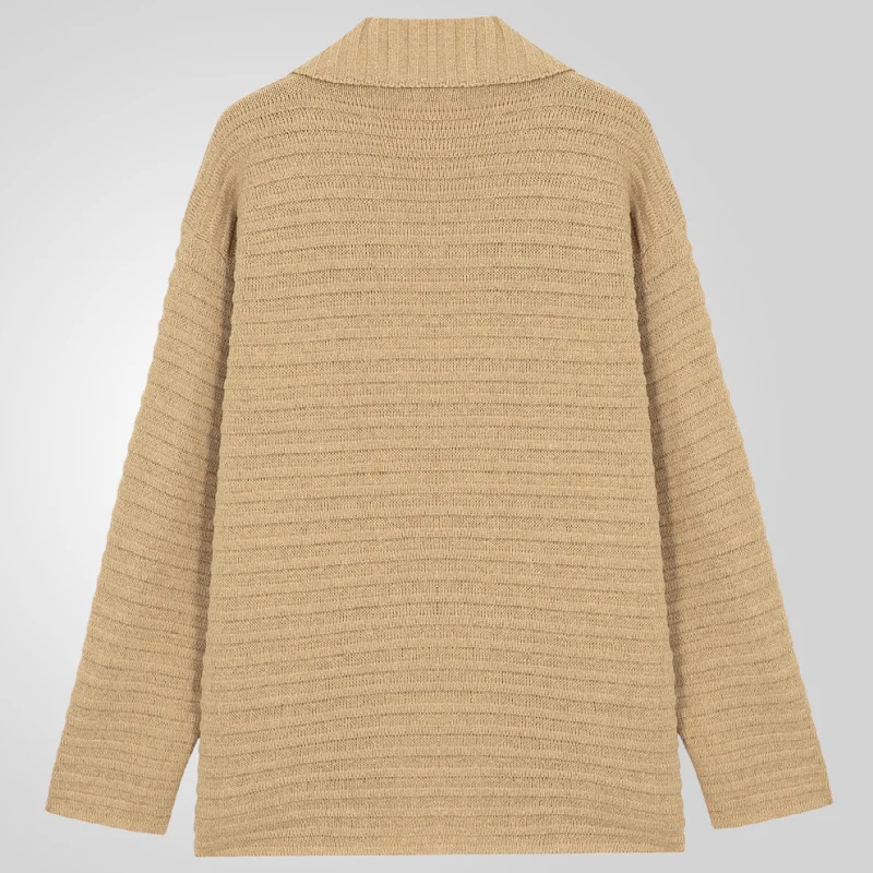 Uveng Uveng And Winter Men's Fashion Long Cardigan Sweater Over The Long-Sleeved Men's Wool Coat SY0038