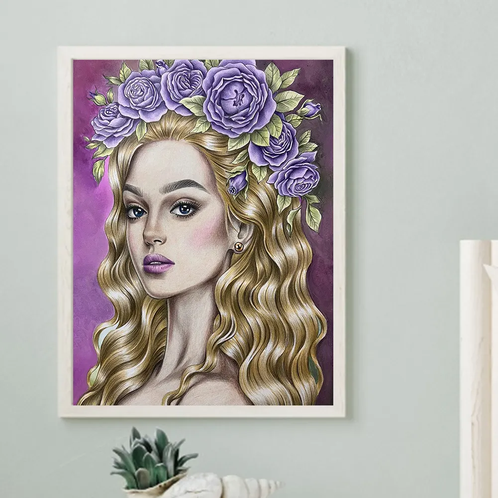 Full Round Diamond Painting 30*40cm - Girl