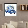 Diamond Painting -DIY Round Dril Blue Flower Truck(40x40cm)