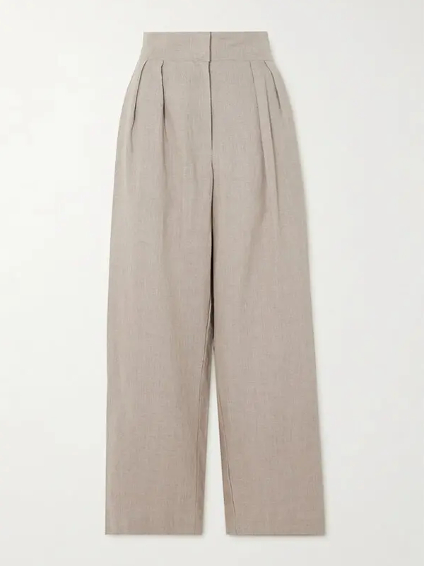 Duomo Linen Wide-leg Pants - Neutrals tjj Shicloths