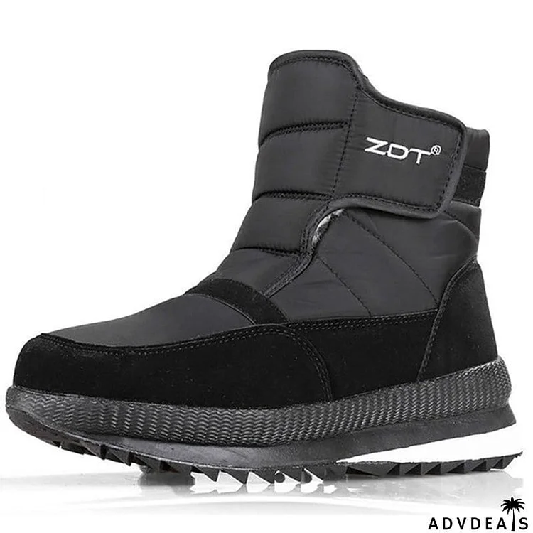 New Winter Casual Waterproof Non-slip Ankle Boots Warm Fur Snow Boots For Men