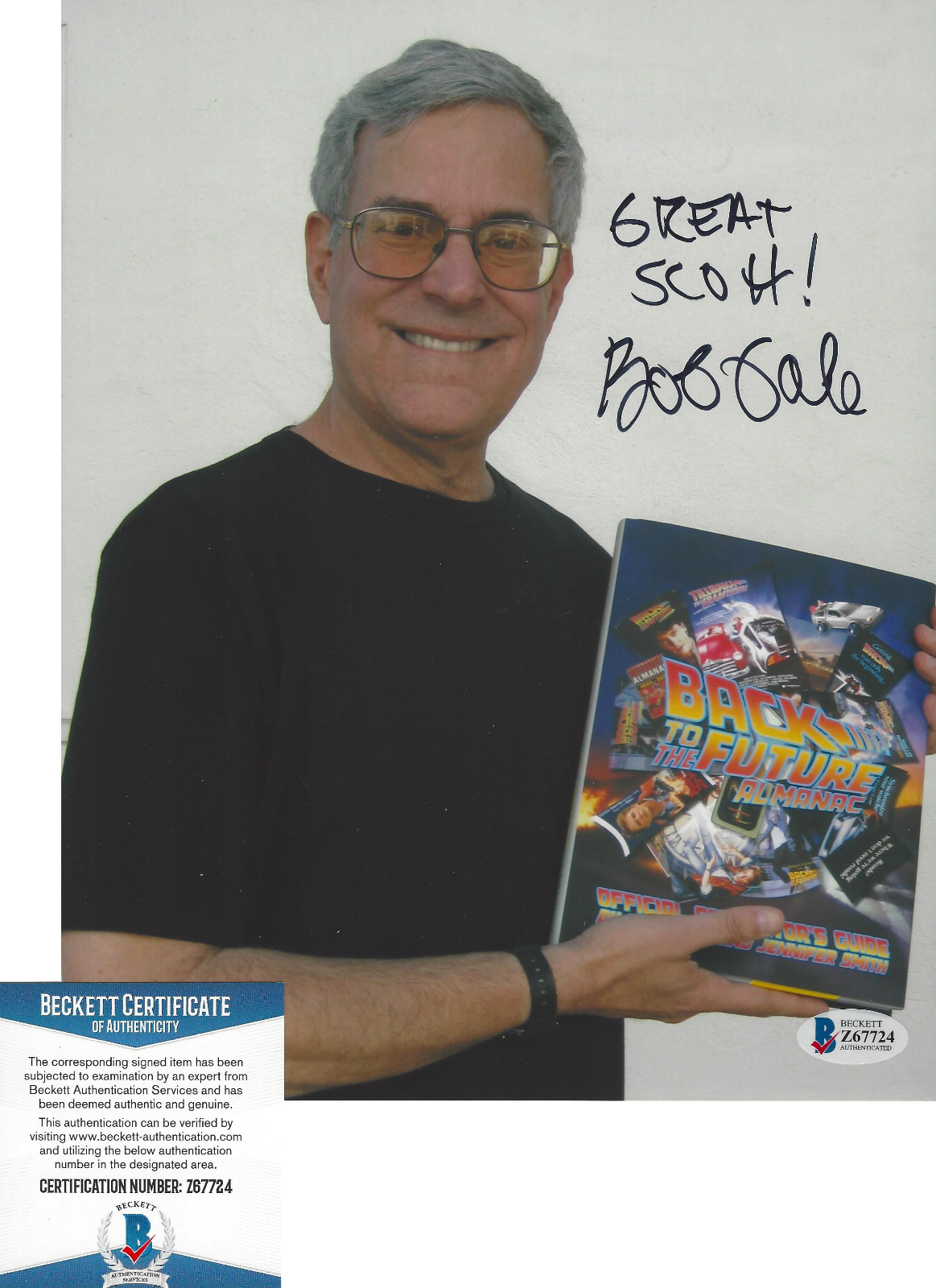 BOB GALE - BACK TO THE FUTURE SCREENWRITER - SIGNED 8x10 Photo Poster painting 5 BECKETT BAS COA