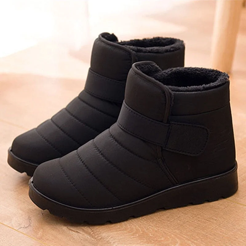 Waterproof Shoes Winter Men Boots Warm Fur Plus Size Men's Boots Male Men's Sneaker Plush Sneakers Slip On Work Shoes Footwear