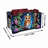 5D diy Diamond Painting Kunst dekorative Aufbewahrungsbox Holz Aufbewahrungskupplung (Eule)