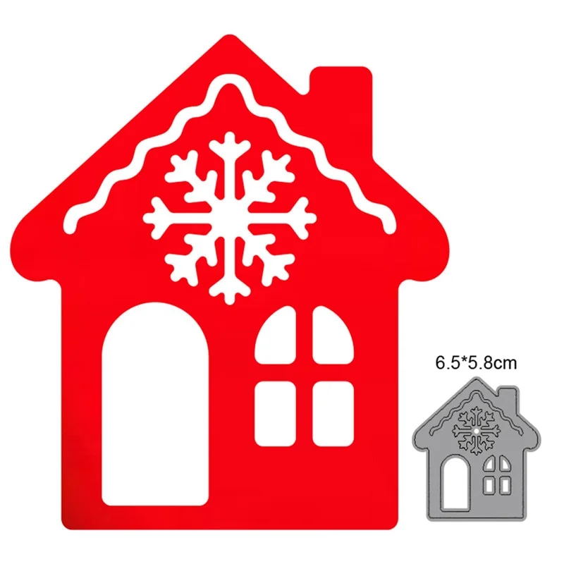 Christmas House Tree Metal Cutting Dies Stencils dies for DIY Scrapbooking Dies Decorative Embossing Die Cuts Paper Cards Making