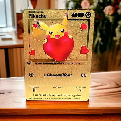 i choose you gold pokemon card Pokmon Eevee! I Choose You! METAL Gold Custom Pokmon Card Valentines Dat Gift