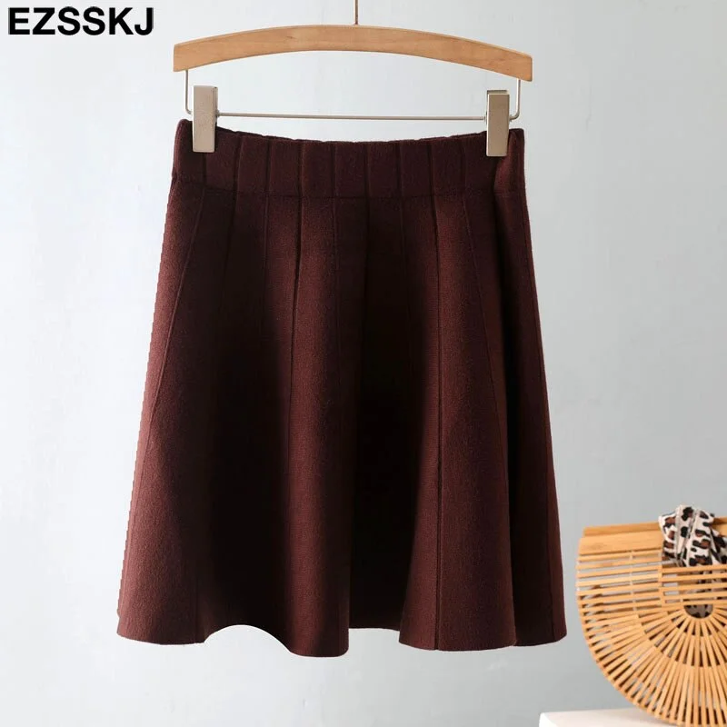 2021 Autumn winter short Sun skirt for women girls mini sweater skirt short skirt a-line skirt new high-waist mini skirts