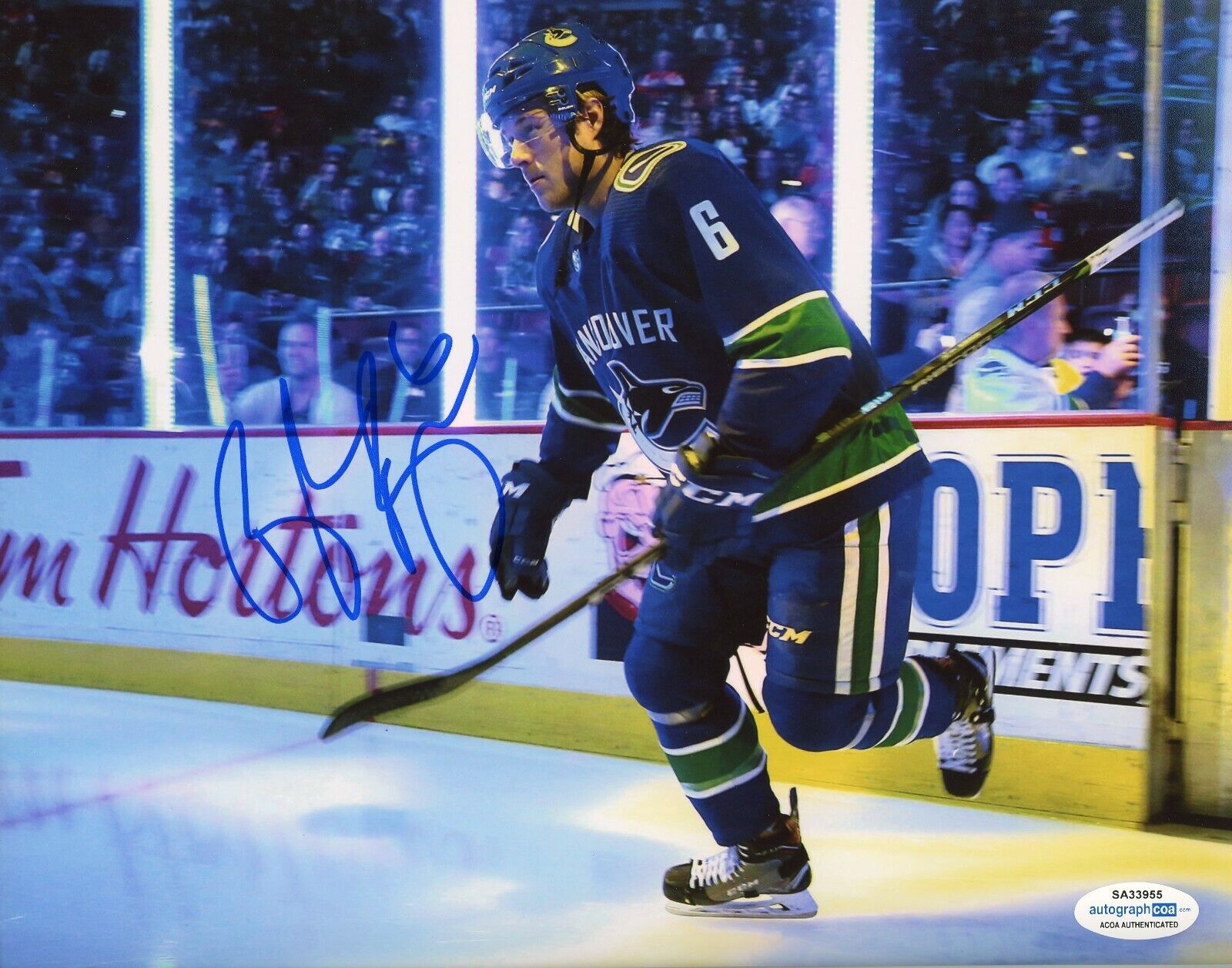 Vancouver Canucks Brock Boeser Autographed Signed 8x10 NHL Photo Poster painting ACOA #14