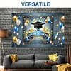 Congrats Photography Background Cloth Wear Resist Bachelor Hat Backdrop Banner