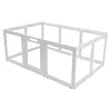 [US Local Warehouse] 12-Panel Clear Acrylic Indoor Dog Playpen 23.6 Inch-H Whelping Crate Kennel Cage Enclosure with Door Easy Assemble Pet Fence Transparent Pet Pen for Small Animals Bunny Rabbit Ferret
