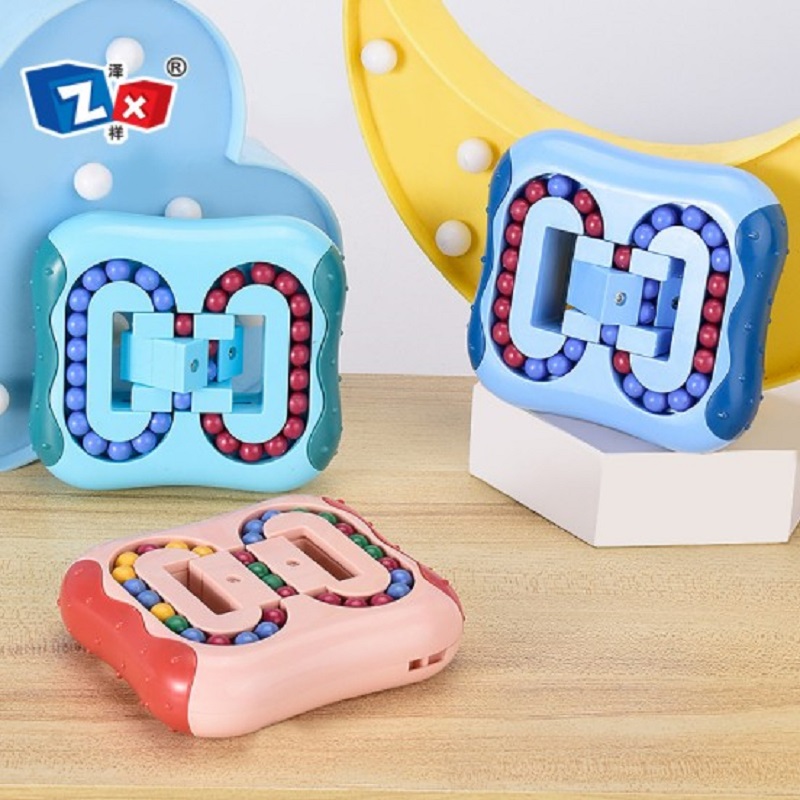 

Rotating Magic Beans Fingertip Magic Cube Kids Toys, Red, 501 Original