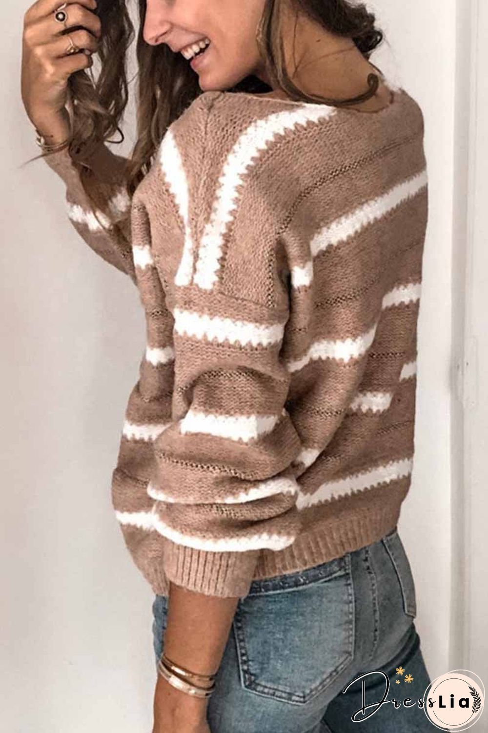 Women's Khaki Knit Cardigan