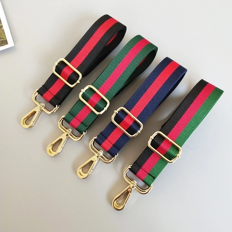 Purse Accessories Bag Strap New Striped Color Long Shoulder Strap Adjustable One Shoulder Crossbody Strap Anti-gravity Shoulder Strap