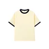 Contrast color short sleeve T-shirt round neck color matching for men and women custom class clothes advertising shirt printed logo hip-hop short sleeve