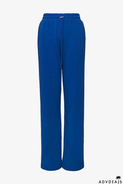 Zip Up Drawstring Hoodie and Pants Set