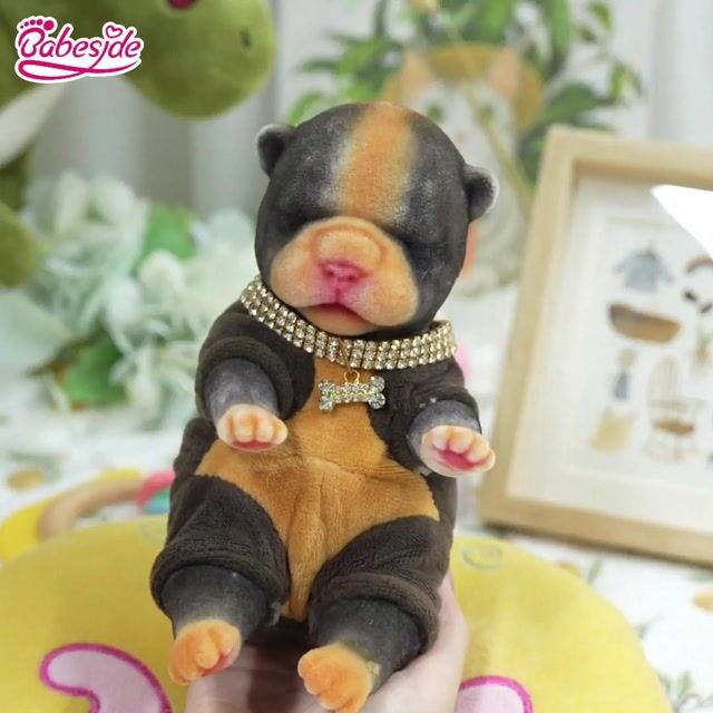 Babeside 8" Soft Chubby Lifelike Puppy Toys Realistic Animals Sleep Partner