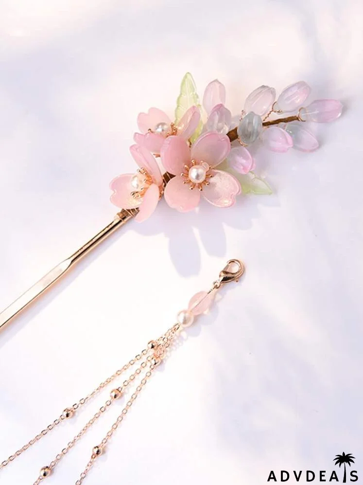 Flower Decor Hair Pin