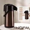 PARACITY Upgraded Airpot Coffee Carafe with Double Pump, Stainless Steel Drink Dispenser for Hot/Cold Beverage with Lazy Susan Base, Coffee Termos Para Cafe for Hot Cocoa for Parties