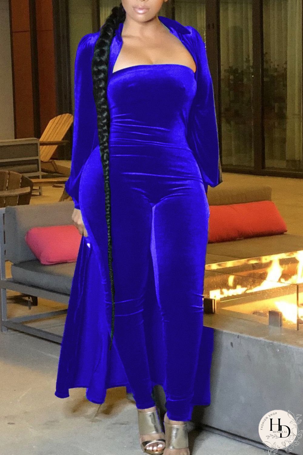 Black Green Casual Solid Peter Pan Collar Long Sleeve Two Pieces