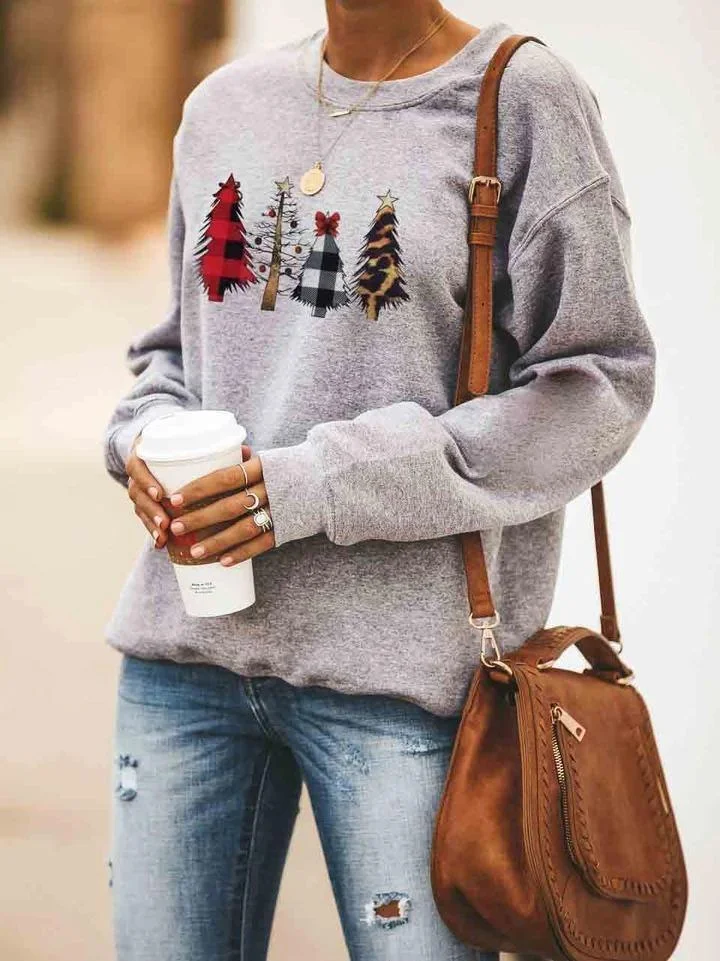 Christmas Tree Leopard Sweatshirt