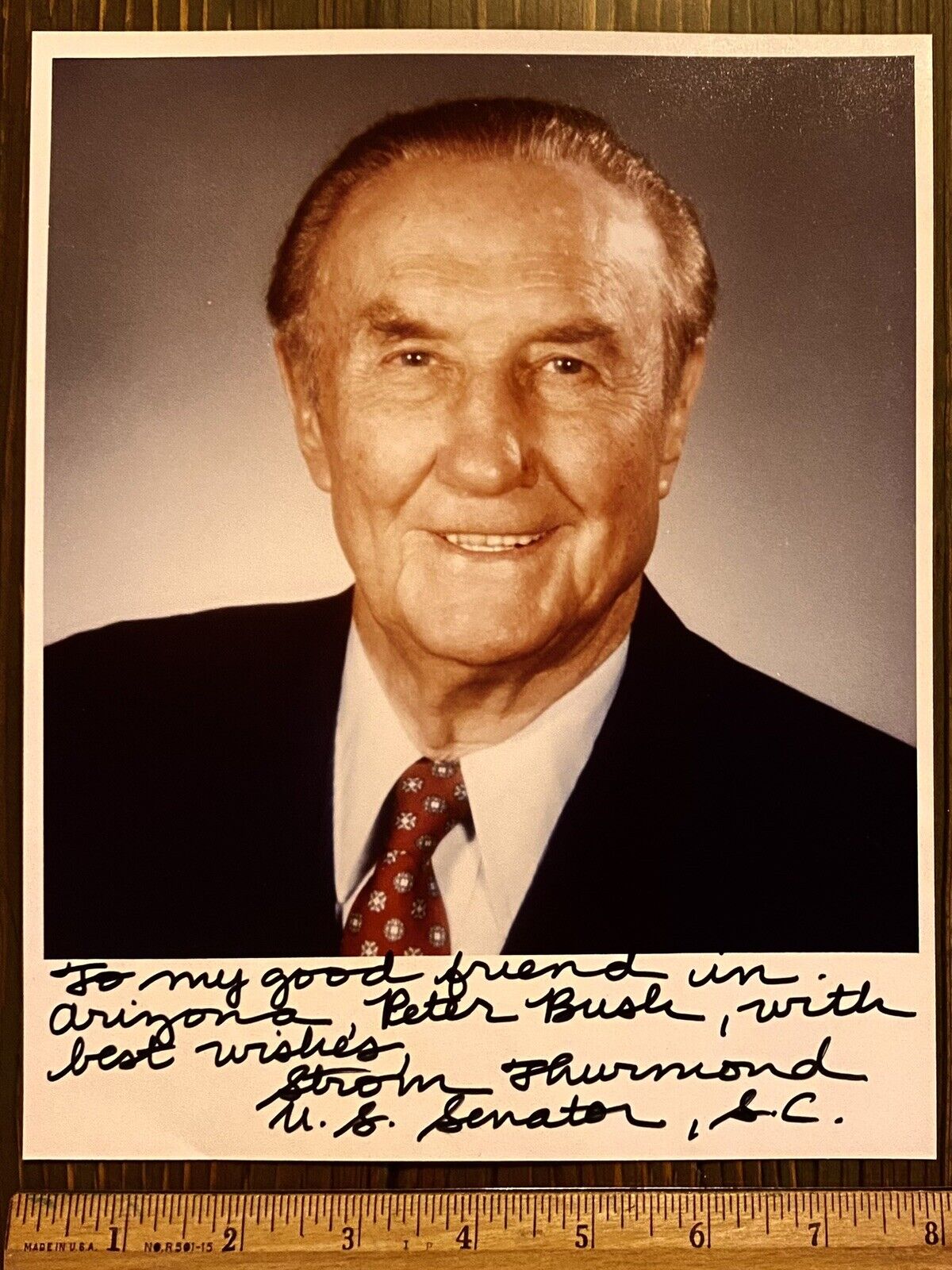 Strom Thurmond Signed 8x10 Political Photo Poster painting Senator From South Carolina