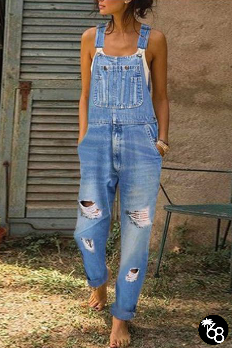 Casual Solid Ripped Harlan Jumpsuits(3 Colors) | 168DEAL