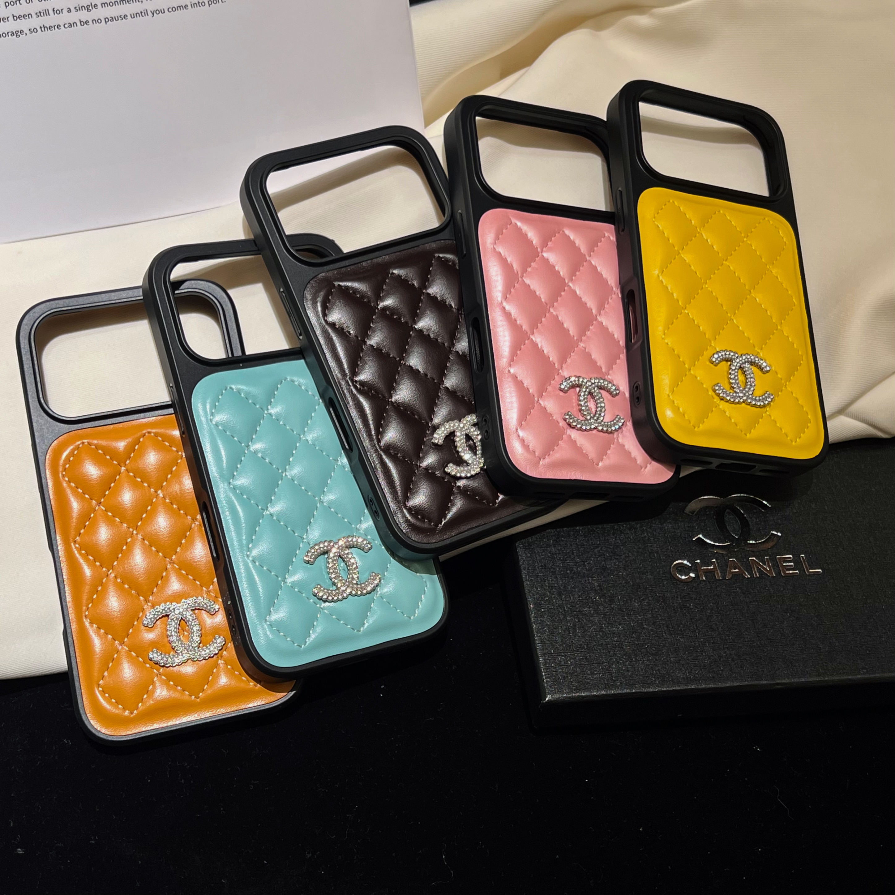 Parisian Chic Chanel Quilted Leather Case for New Apple Phone