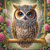 Kits de peinture en diamant partiel en forme de forme en forme sp&eacute;ciale de hibou en forme de 5d pour adultes d&eacute;butants, d&eacute;coration int&eacute;rieure, peintures en diamants, art de pierres pr&eacute;cieuses 11,81 x 11,81 pouces